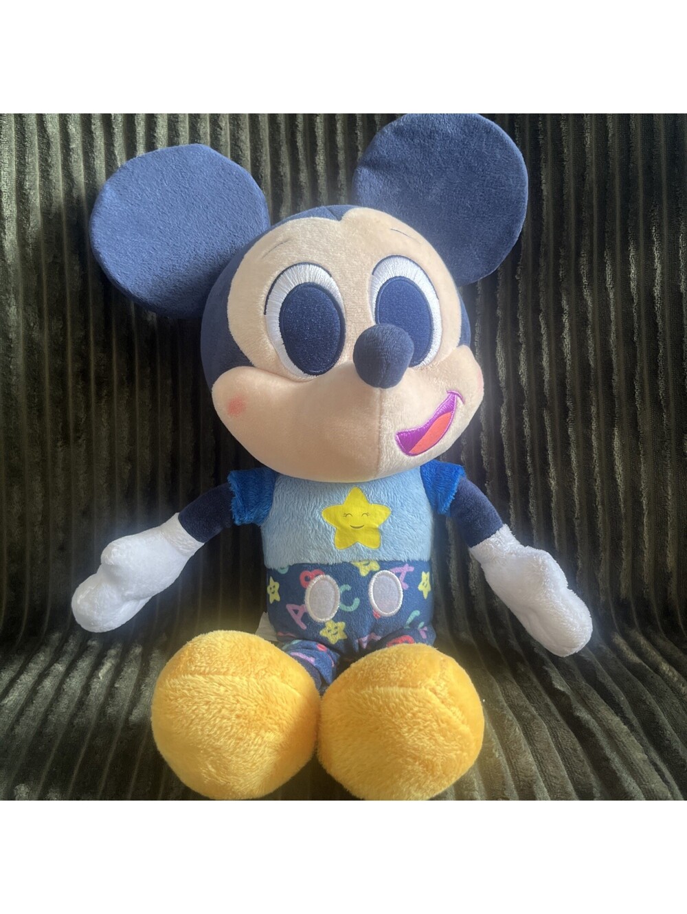 Musical Mickey Mouse Bedtime Plush Disney Junior Lullaby Plays Song 16" Tested